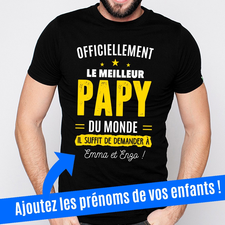 t-shirt-personnalise-meilleur-papy-du-monde